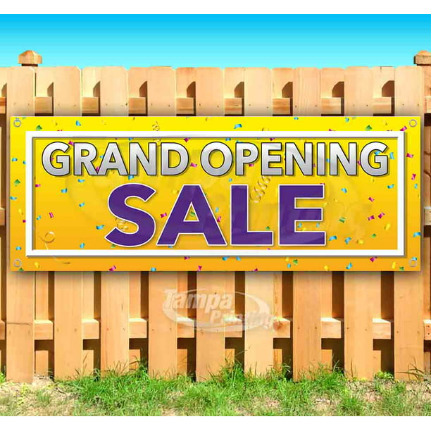 New Store Many Sizes Available Advertising Flag, Grand Opening Extra Large 13 oz Heavy Duty Vinyl Banner Sign with Metal Grommets 